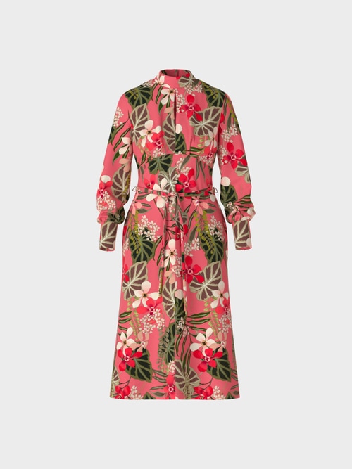 70ies Kleid mit floralem Print