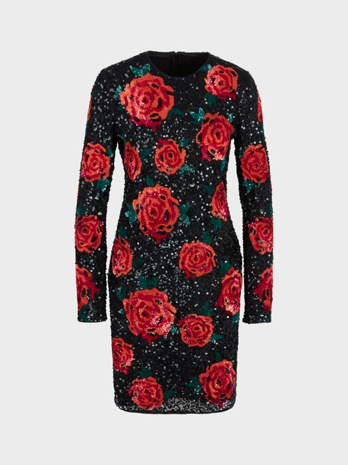 Rose dress with sequins