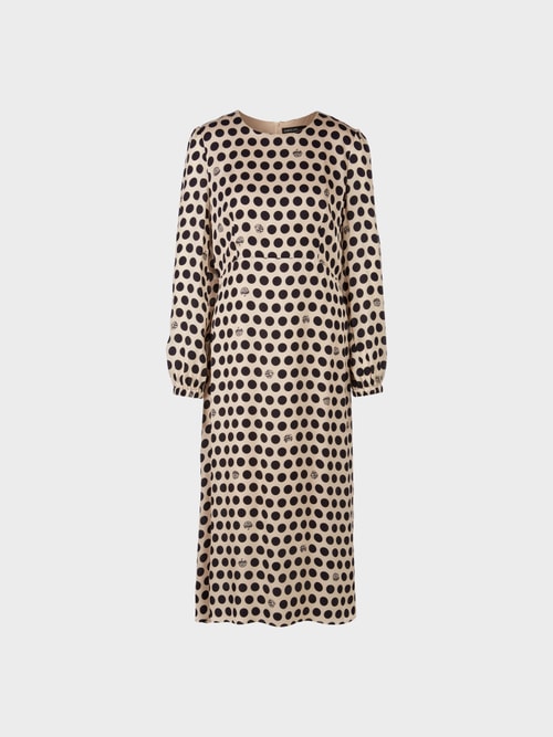 Gespikkelde jurk van viscose