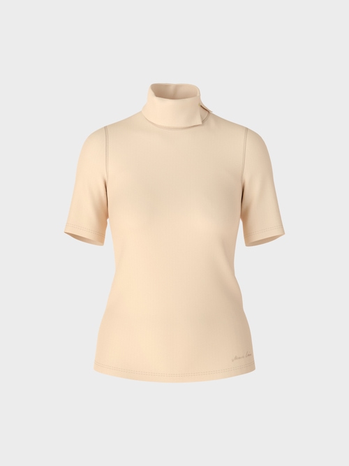 T-shirt with roll neck