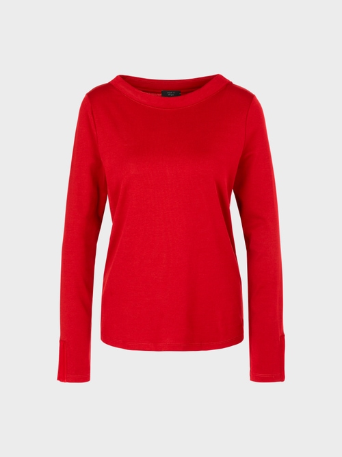 Cotton long-sleeved T-shirt