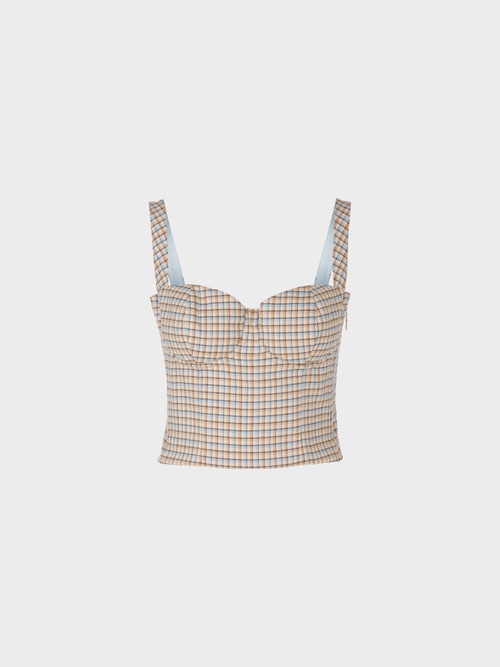 Kariertes Bustier