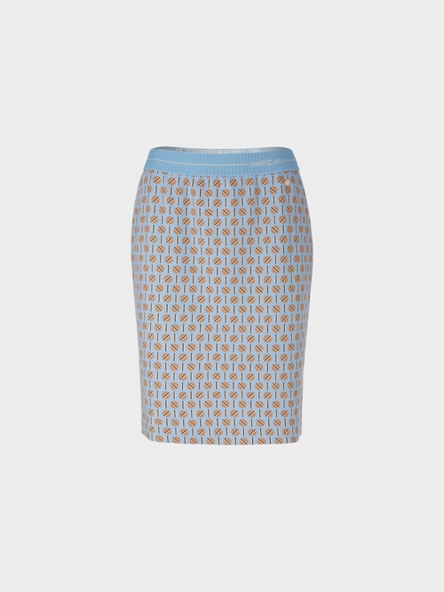 Robe aux genoux, imprimé graphique