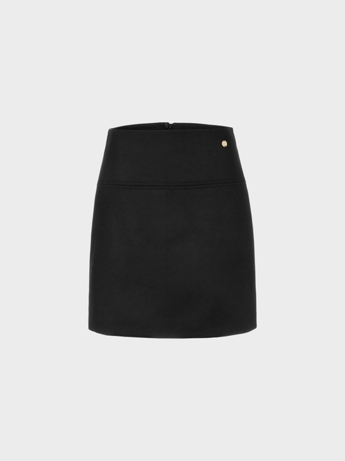 Wool felt mini skirt
