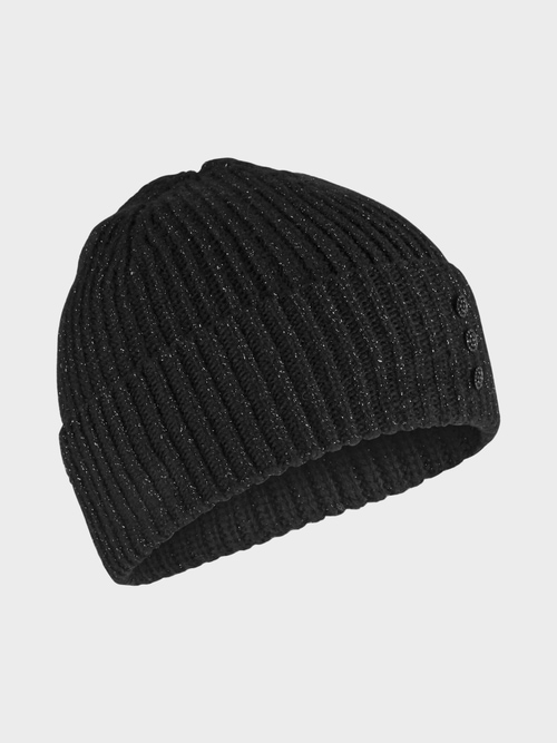 Wool hat with glitter effect