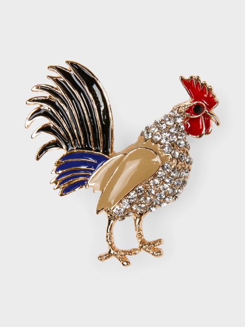 Chicken-Brosche mit Strass