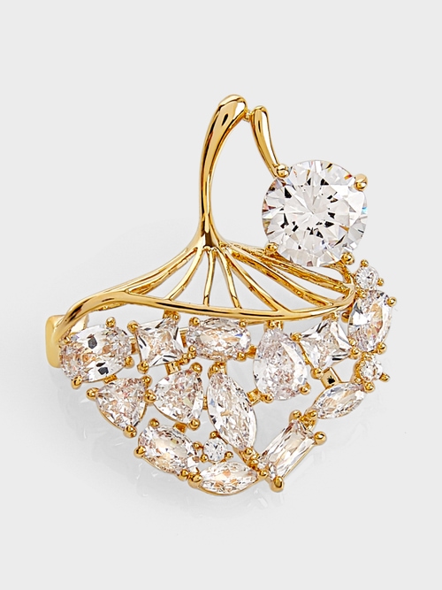 Broche en strass forme champignon