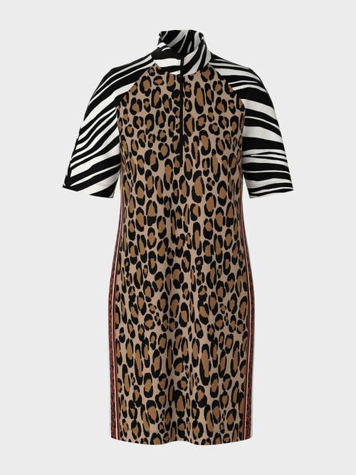 Robe avec mélange de motifs de pelages