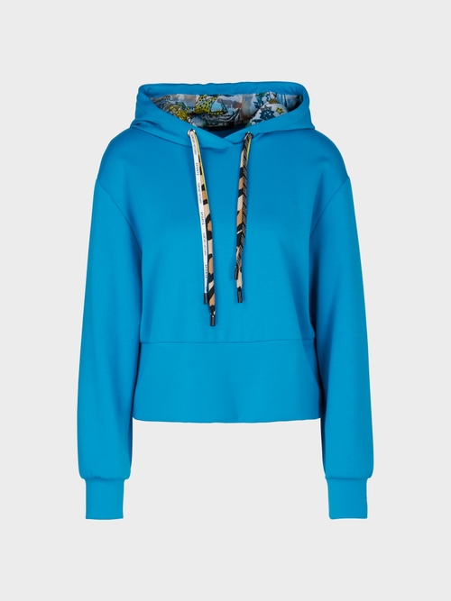 Hoodie uni, taille haute