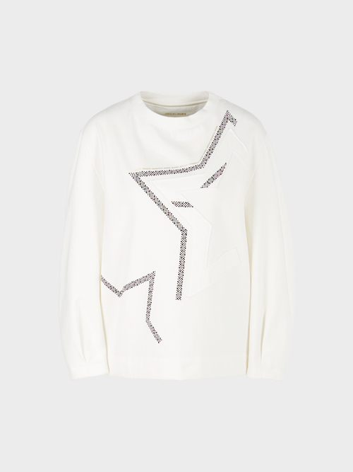 Sweatshirt mit Sternen-Applikation