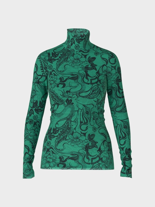 Chemise à manches longues en tulle imprimé