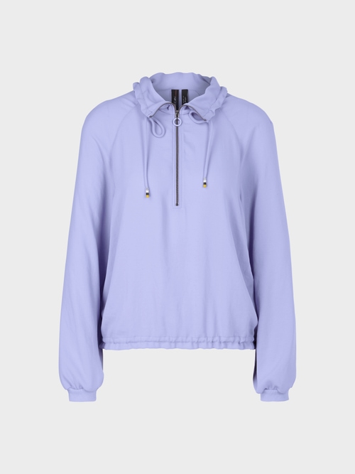 Sporty blouse with zip