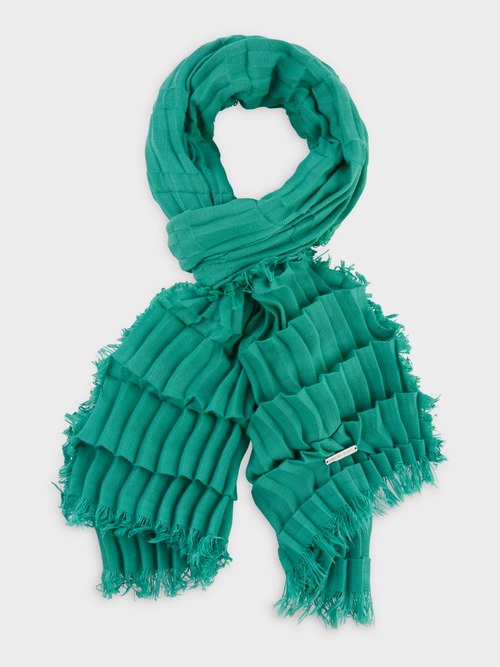 Shawl met plissée-structuur