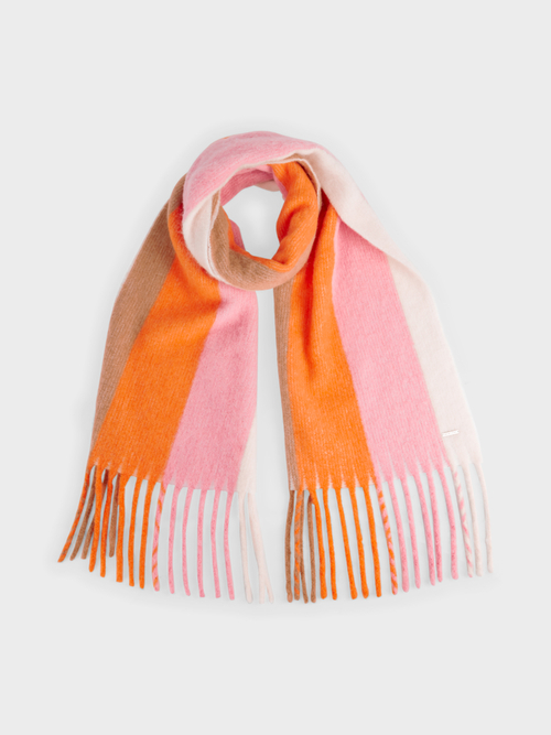 Schal mit breiten Längsstreifen