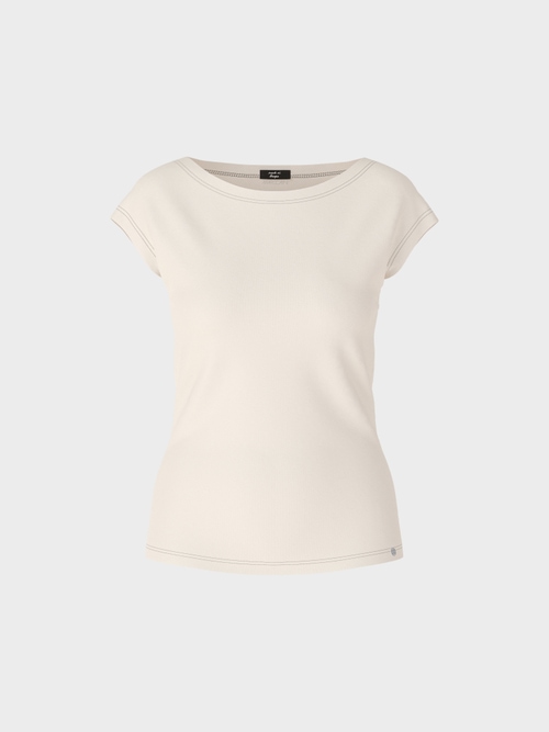 T-shirt met aangeknipte mouw
