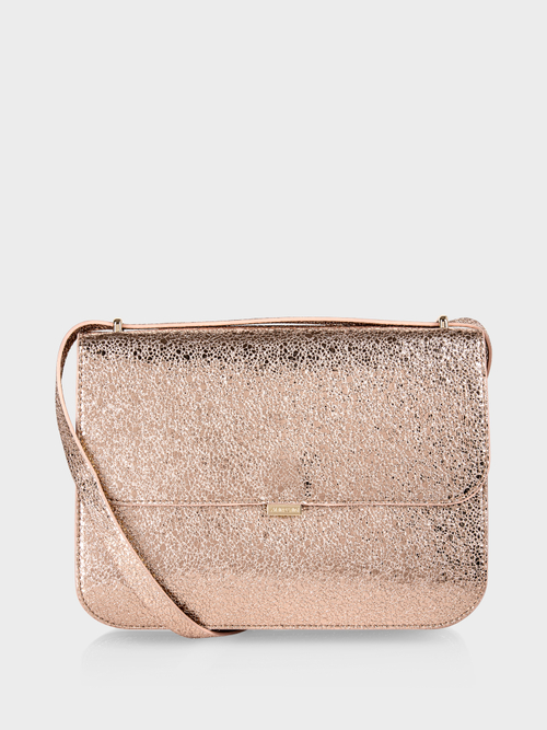 Schultertasche im Metallic-Look