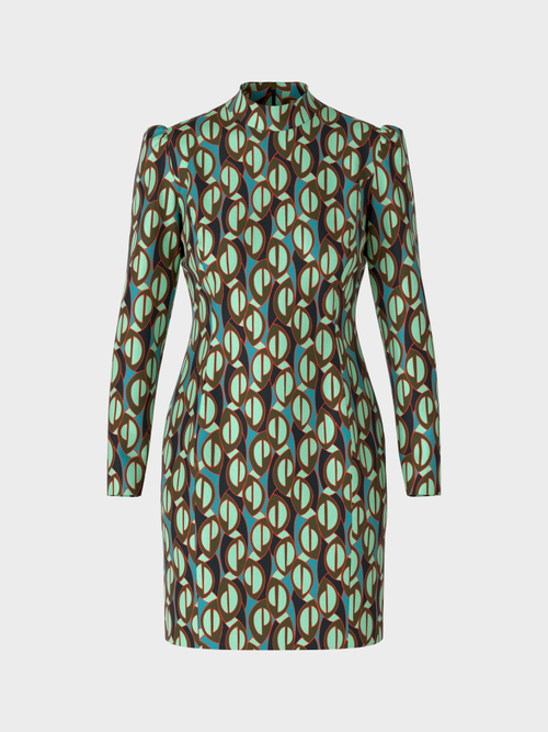 Figure hugging dress in colourful design