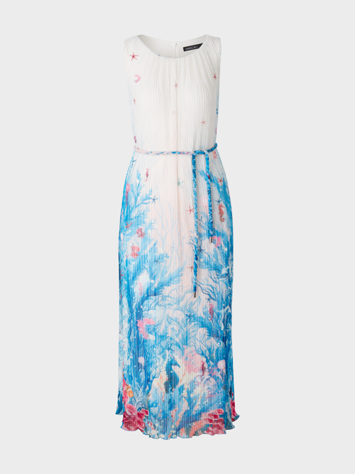 Langes Kleid im Unterwasserdessin
