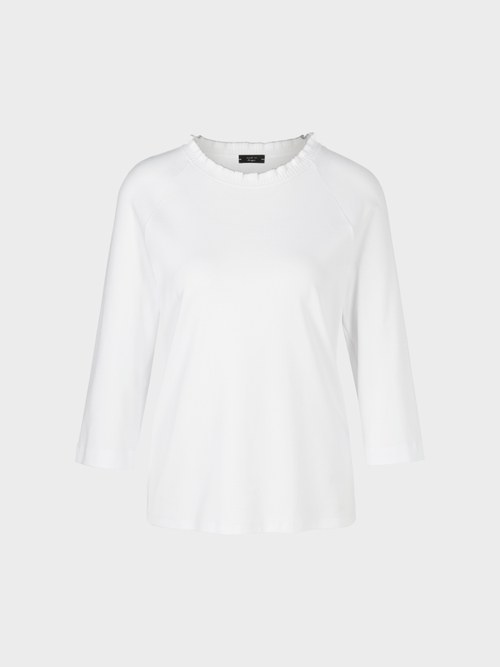 Tee-shirt à col volanté