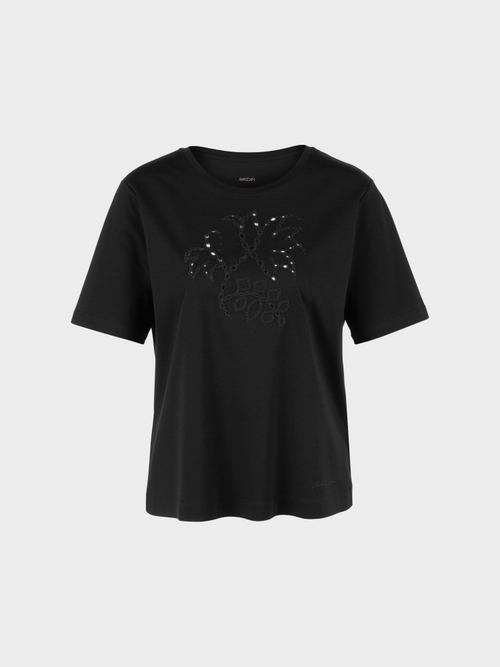 Tee-shirt en coton avec dentelle brodée