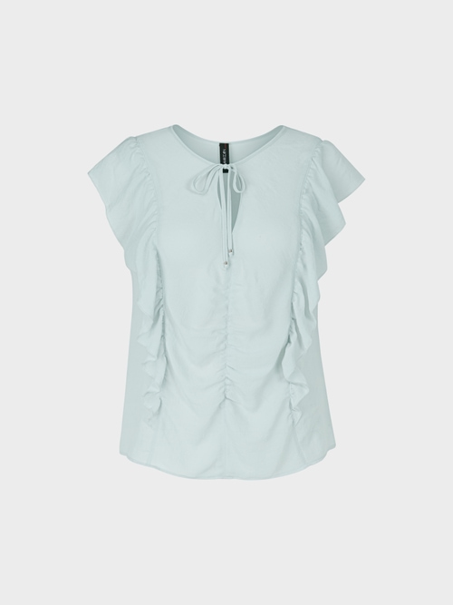 Top ruché en polyester recyclé