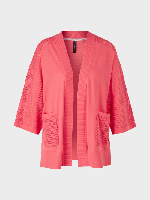 Cardigan with perforated insert