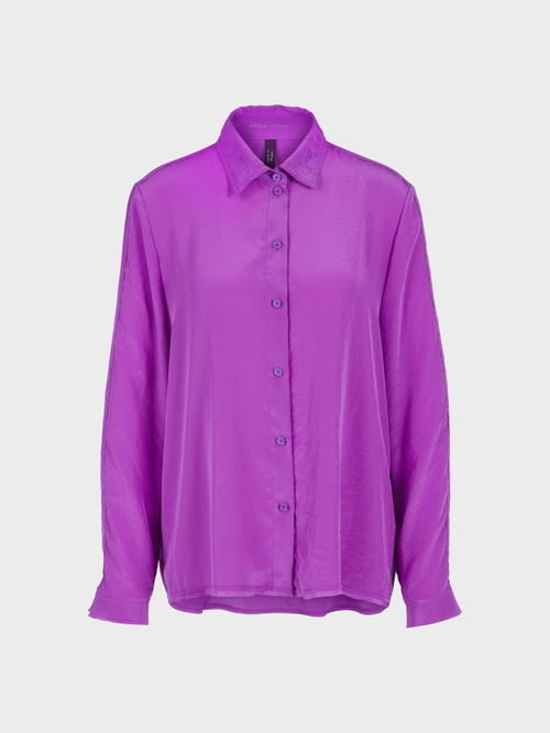 Soepelvallende overhemdblouse in A-lijn