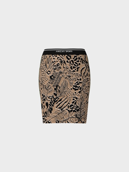 Slim skirt with all-over print