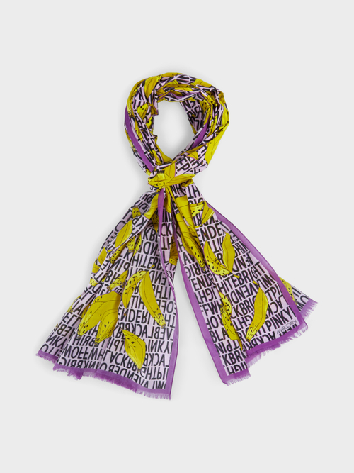 Scarf with overprint