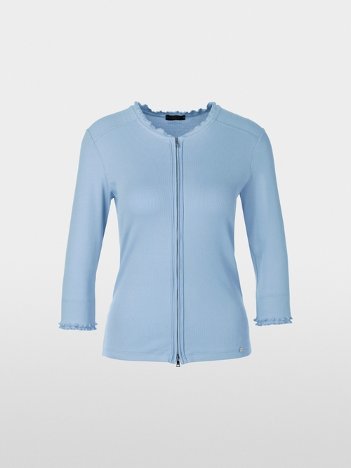 Sporty jacket with ruffle detail