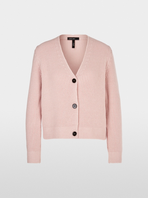 Cardigan côtelé tricoté en Allemagne