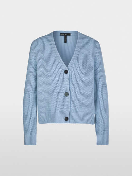Cardigan côtelé tricoté en Allemagne