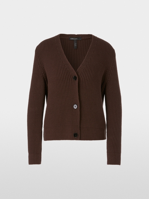 Ribbed cardigan knitted in Germany