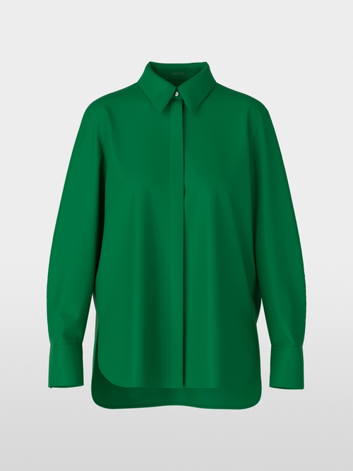 Stretchkatoenen overhemdblouse