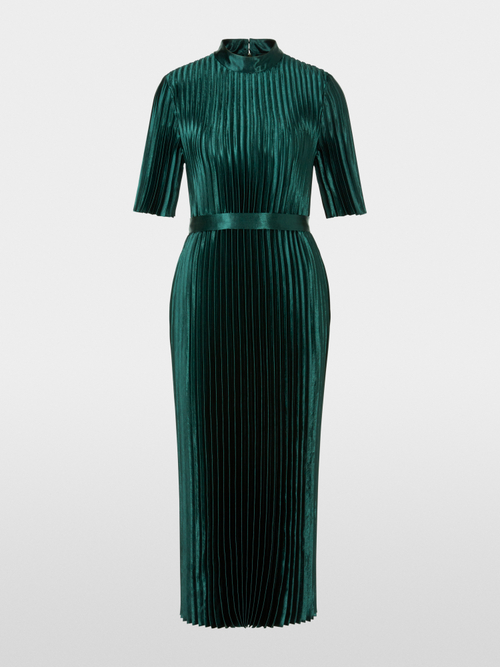 Samtiges Plissekleid