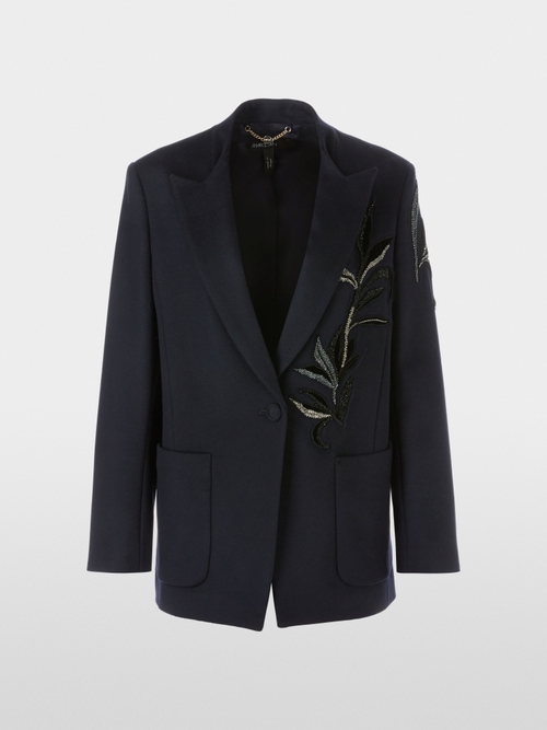Blazer avec application florale pailletée