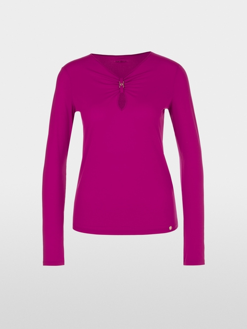 T-Shirt with Gathered Neckline