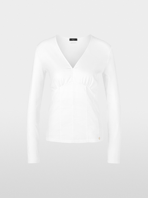 T-shirt met gerimpeld voorpand