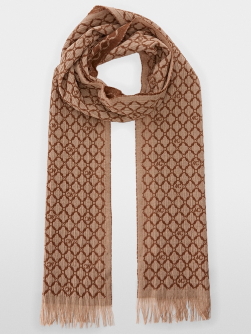 Wool scarf with double face