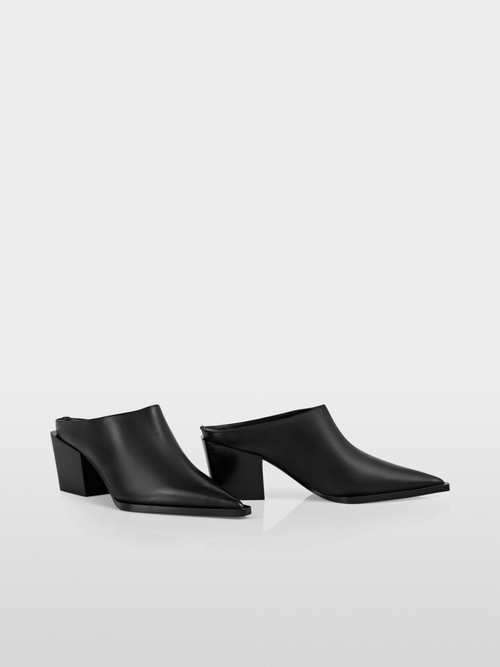 High Top Mules in Calf Leather