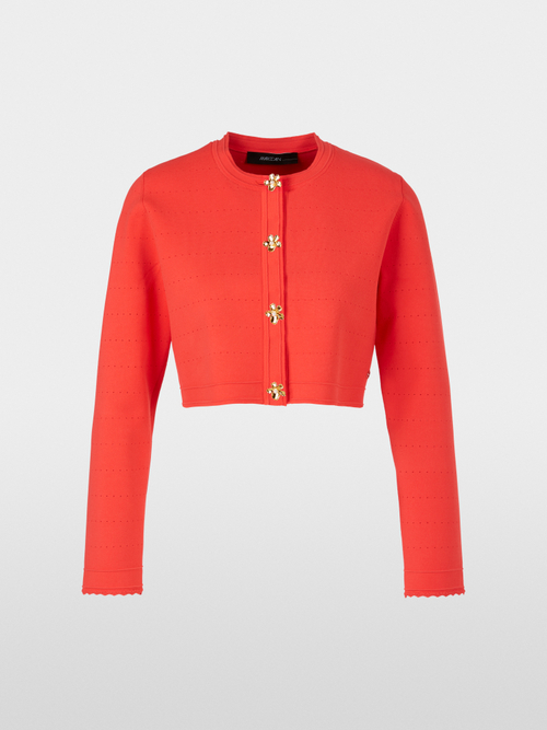 Short cardigan with decorative buttons