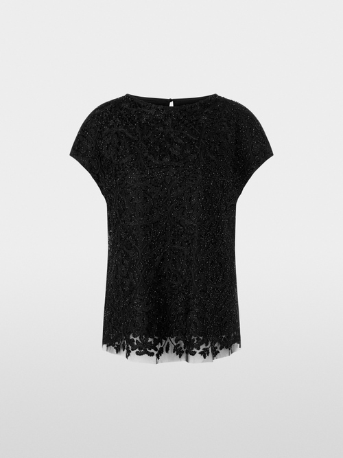 Voile blouse with embroidery