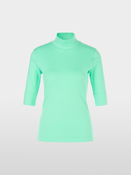 Kurzes T-Shirt mit Turtle-Neck