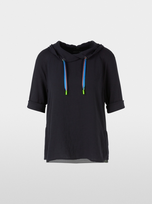 Raglanbluse mit Rüschendetail