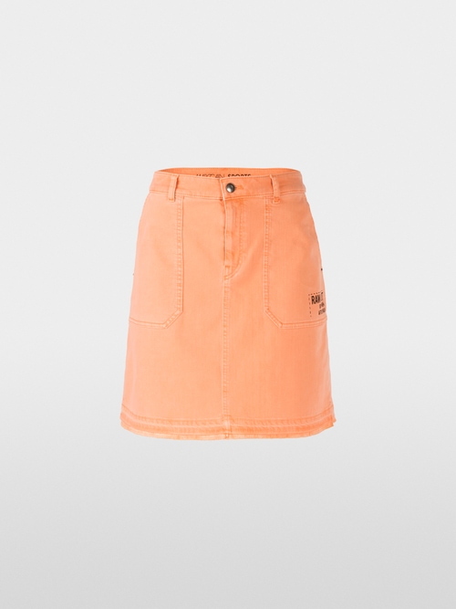 "Rethink Together" short denim skirt