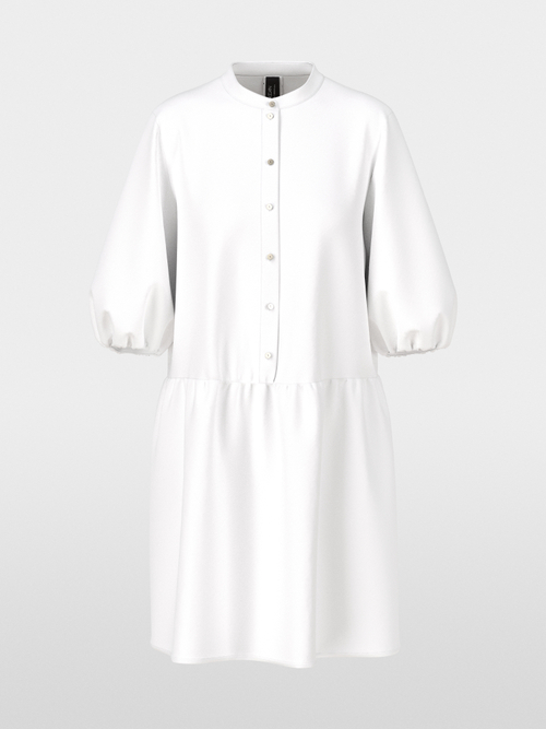 Robe chemise unie en coton