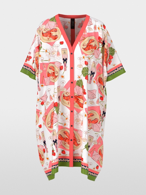 Short caftan style viscose dress