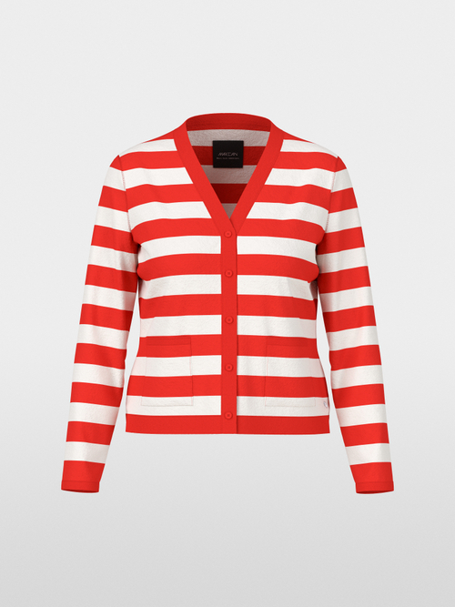 Gestreifter Cardigan "Rethink Together"