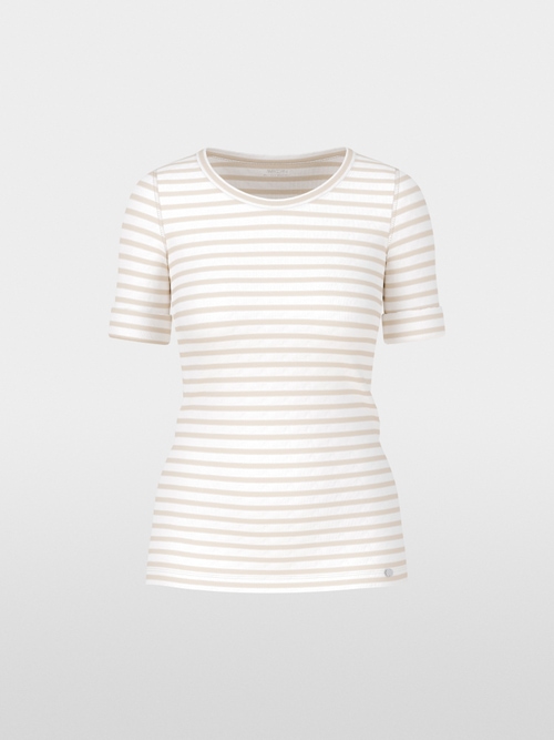 T-shirt à rayures en coton côtelé