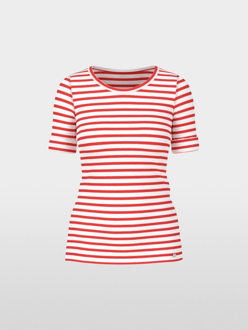 Ringel-T-Shirt aus Baumwoll-Ripp